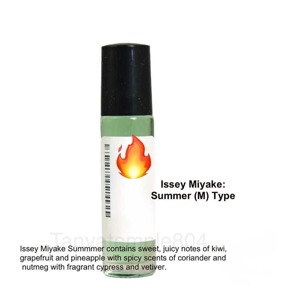 Issey Miyake: Summer (M) Type 1/3 Glass Rollerball Long lasting fragrance oil.